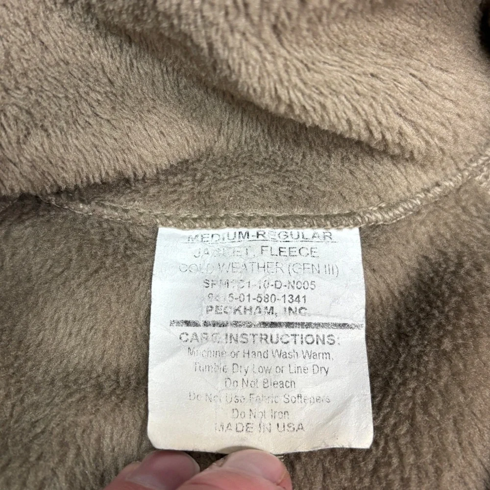 Peckham US Military Gen III Level 3 ECWCS Fleece Jacket Foliage Green Medium Reg